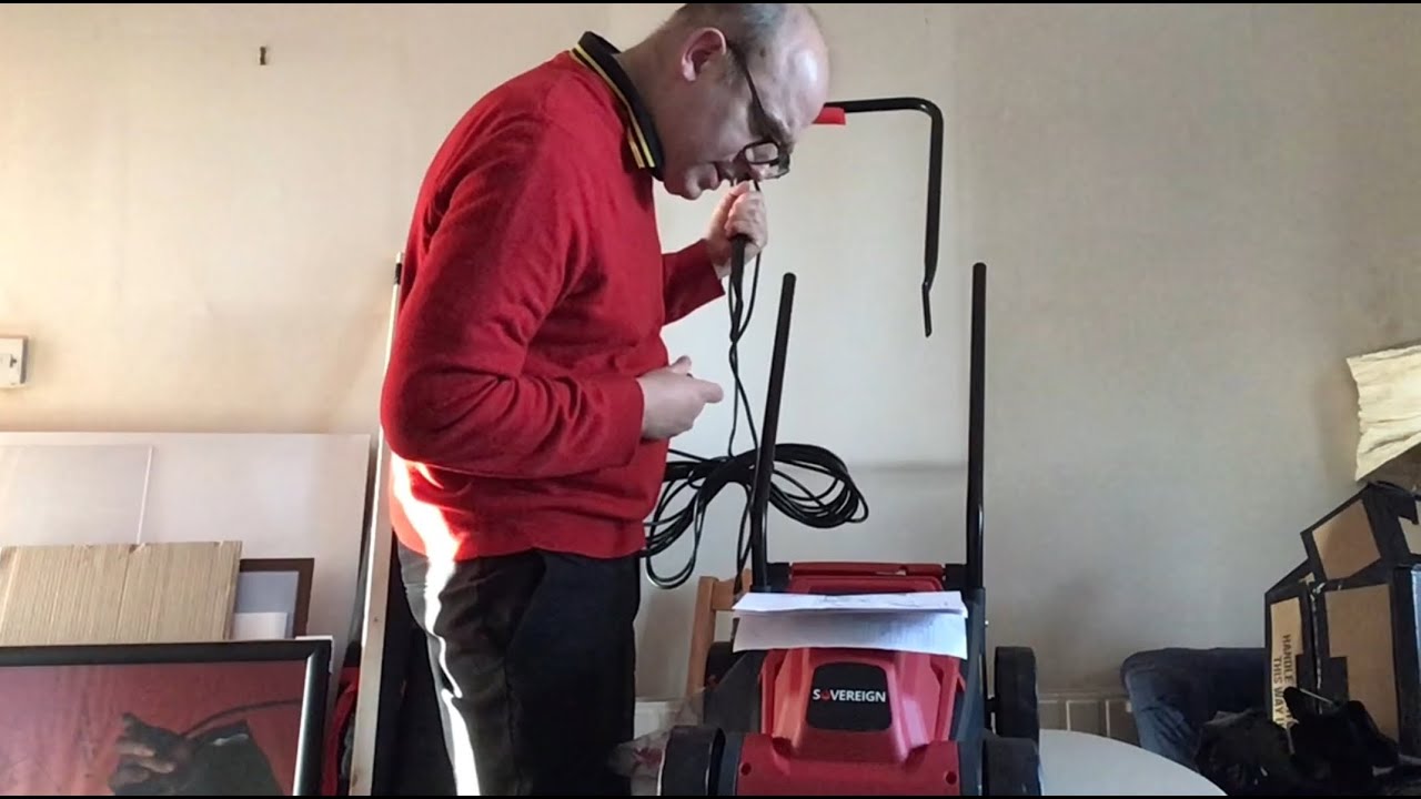 Assembly of the Sovereign 1200W Electric Rotary Lawn Mower.