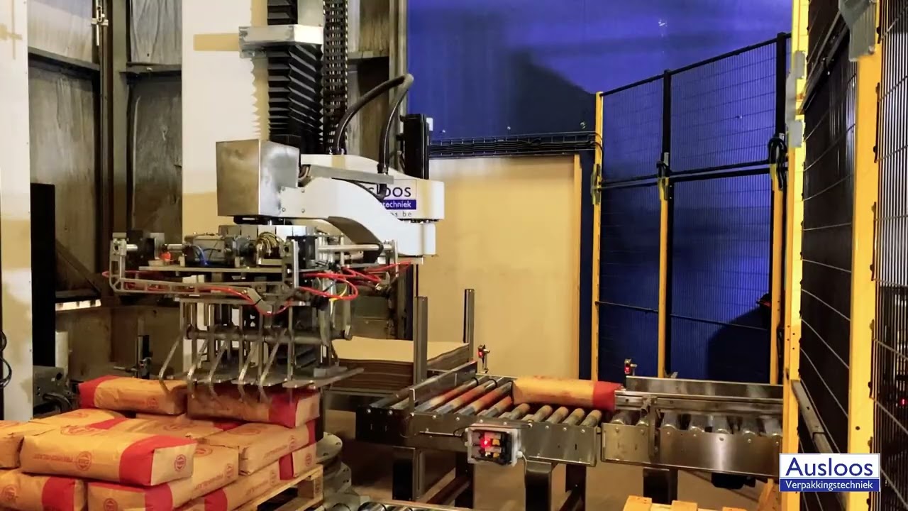 Automatic packaging line for garnet sand with Tecno FF
