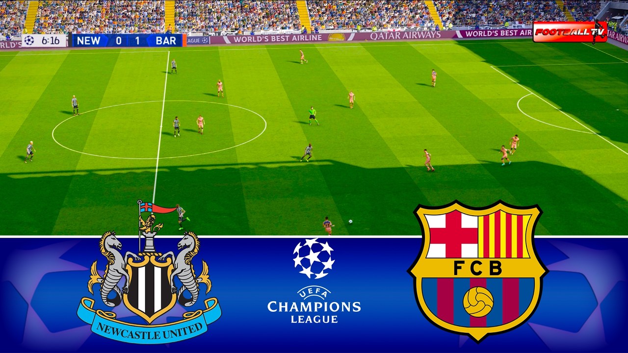 NEWCASTLE vs BARCELONA - UEFA Champions League 2025/26 | UCL Full Match | Pes 21 Gameplay