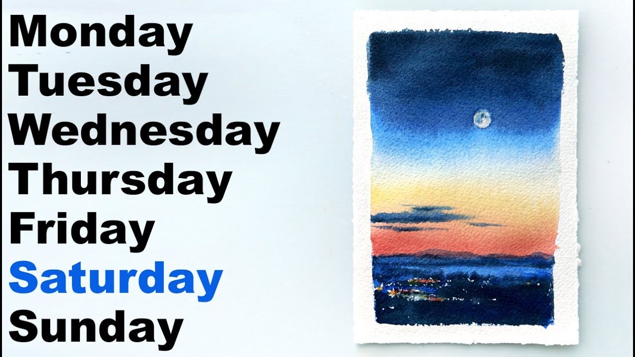 Saturday Sunset. Painting in Watercolor