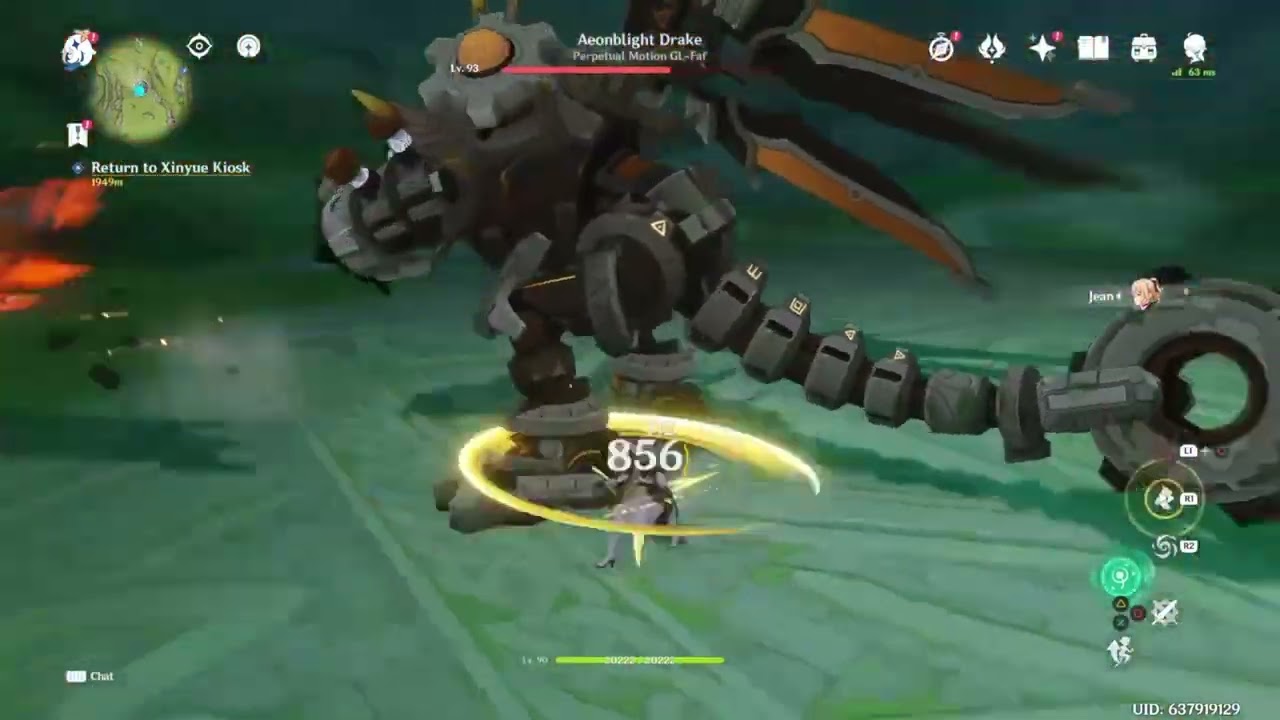 Genshin: No Hit Aeonblight Drake(Jean)