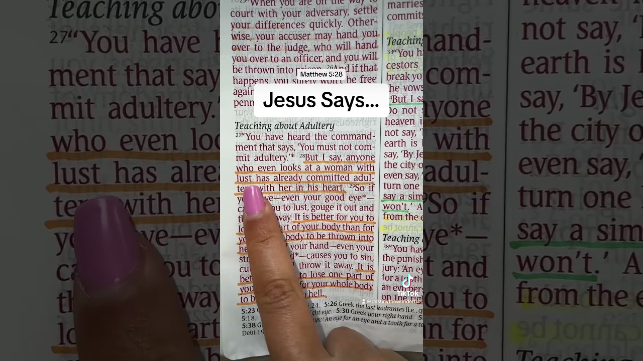 Cheating Begins With Your EYES And HEART! &mdash; Matthew 5:28