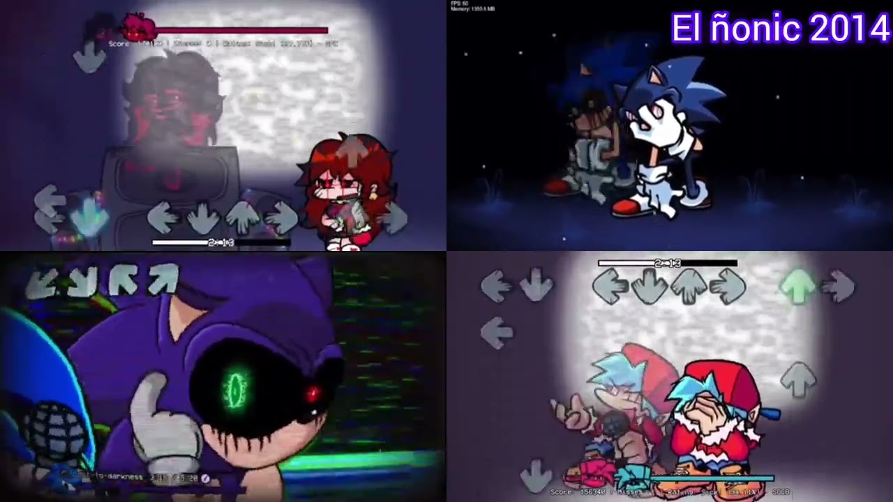 Lost to darkness(mega mashup/friday night funkin/el ñonic 2014.