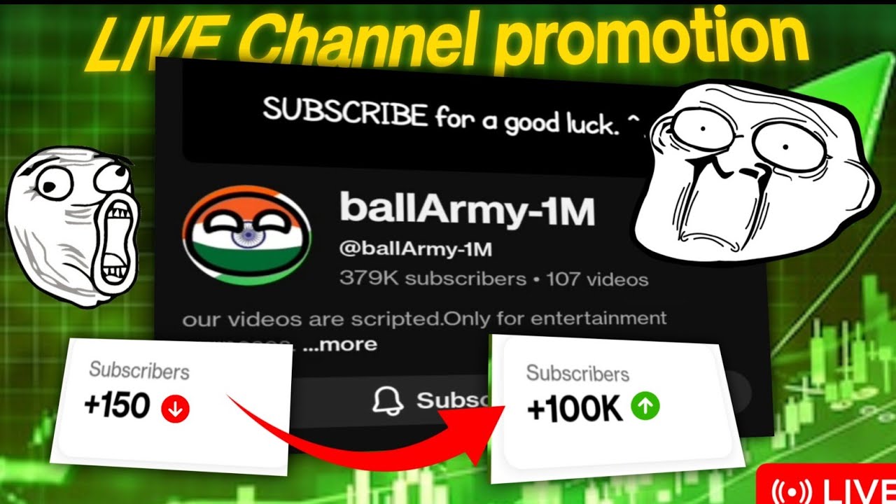 free Channel promotion 💥 Get free subscribers Fast and easy