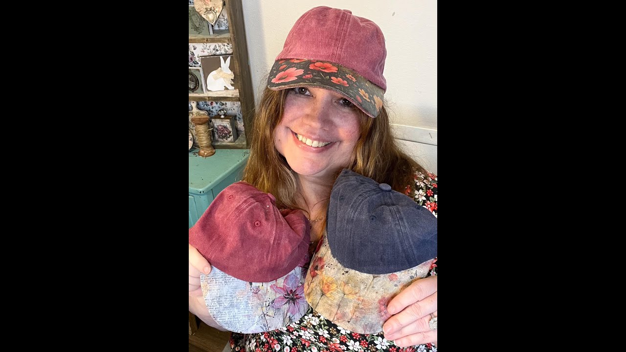 Decoupage a ball cap! YES Please