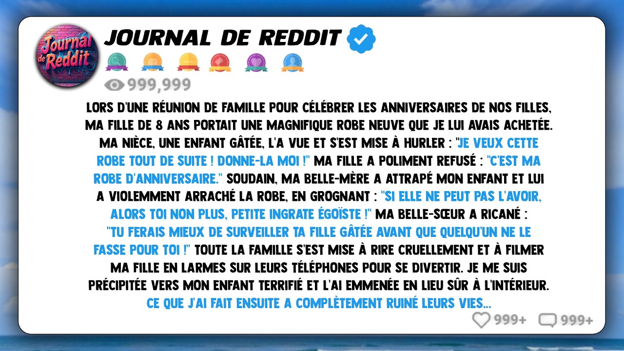À l'occasion d'une fête de famille pour les anniversaires de nos filles, ma fille de 8 ans arborait