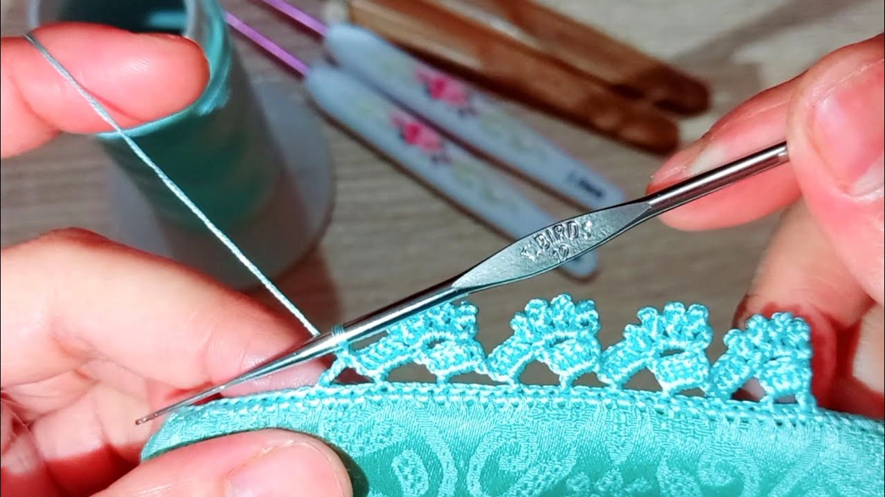 ضرس بالكروشي👌/ زواقة خفيفة بالمربعات المائلة طريقته سهلة جدا  مع رقية كروشي easy border crochet💯🇲🇦