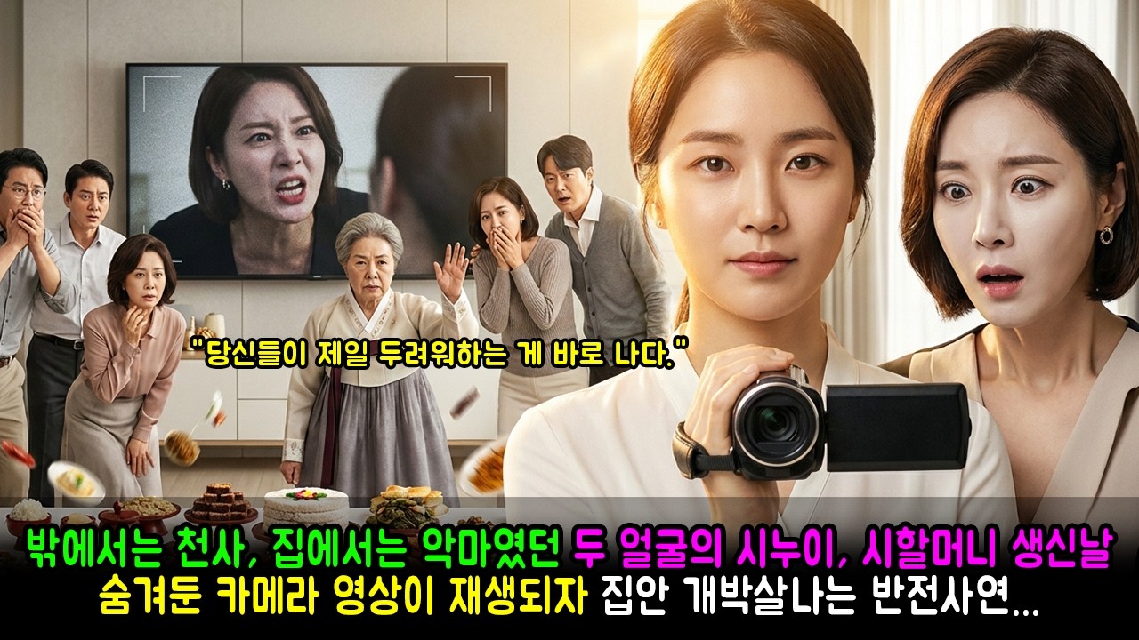 밖에서는 천사, 집에서는 악마였던 두 얼굴의 시누이, 시할머니 생신날 숨겨둔 카메라 영상이 재생되자 집안 개박살나는 반전사연... | 반전사연 | 감동사연 | 노후사연 | 막장사연