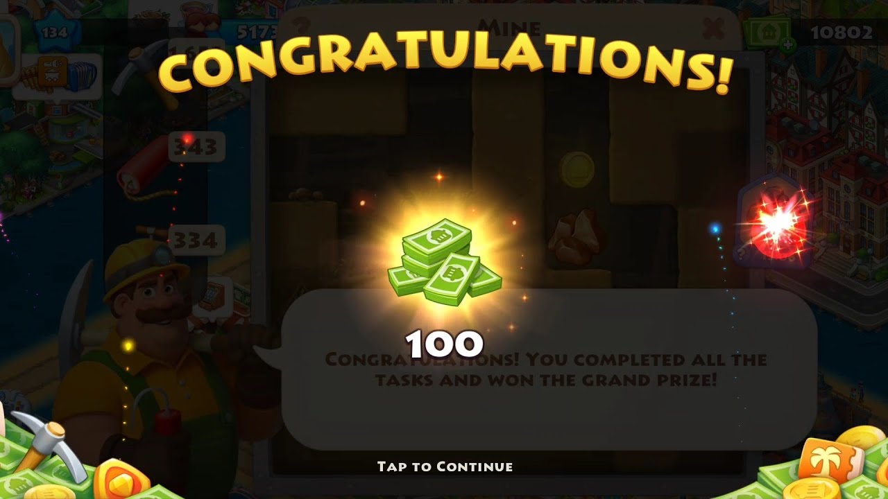 Township Completing Ruler of The Mine!! Winning 100 T-cash!!!