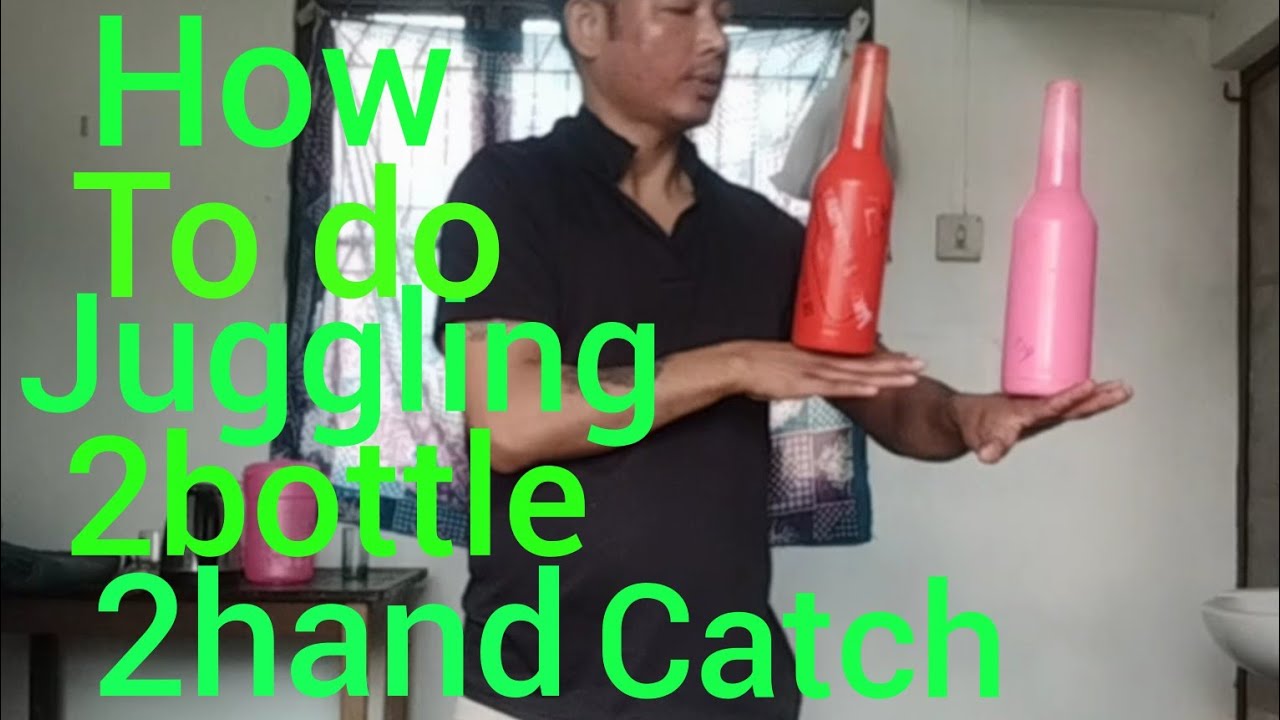 easy trick 2bottle 2hand catch juggling