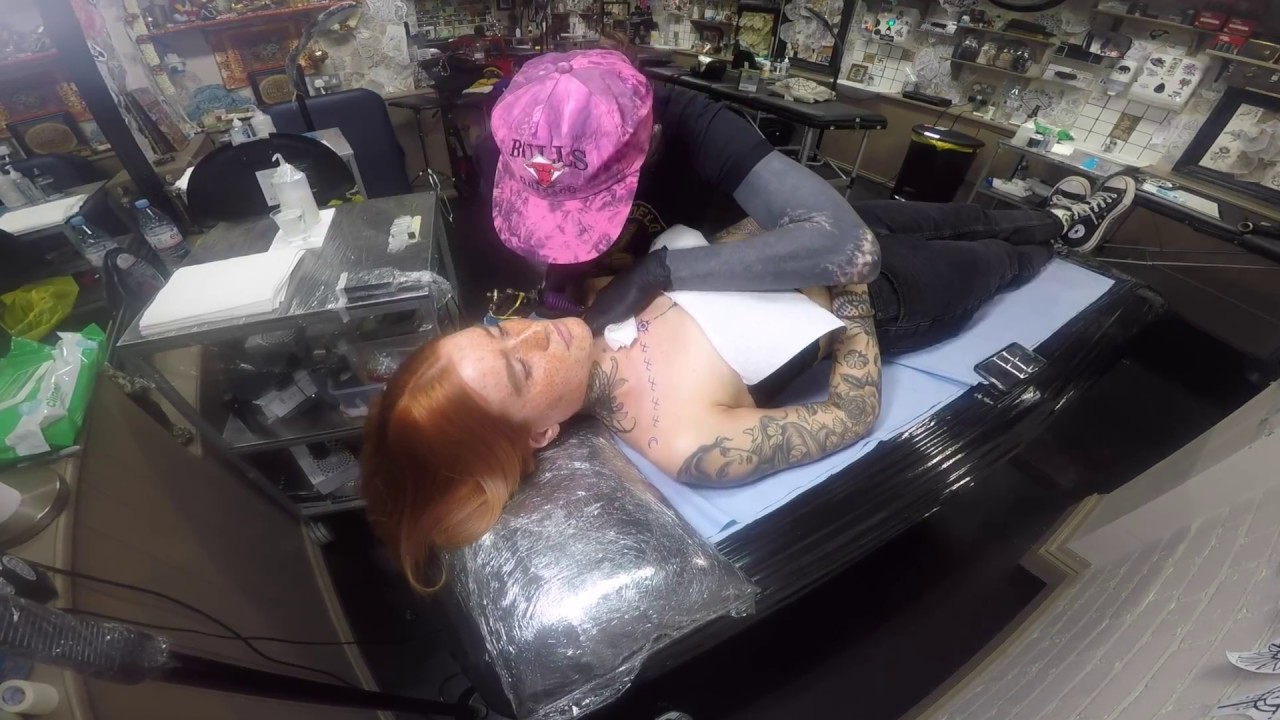 Haivarasly tattooing Polly Ellens at The Circle London - time lapse
