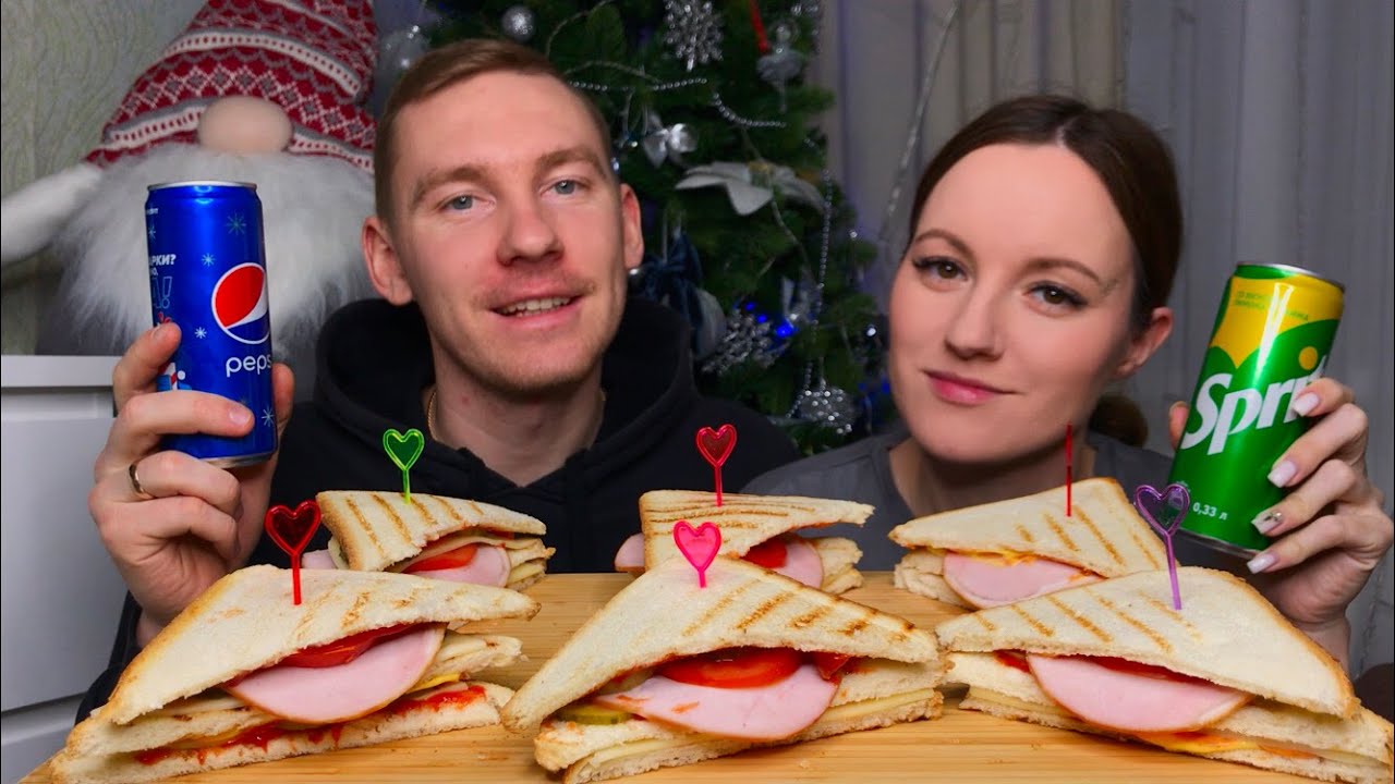 МУКБАНГ КЛАБ СЭНДВИЧ С ВЕТЧИНОЙ ответы на вопросы! MUKANG CLUB SANDWICH WITH HAM