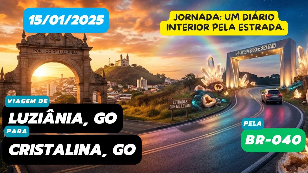 Diário de viagem: Luziânia, GO para Cristalina, GO (BR-040 - 15/01/2025 - parte 2) #roadtrip