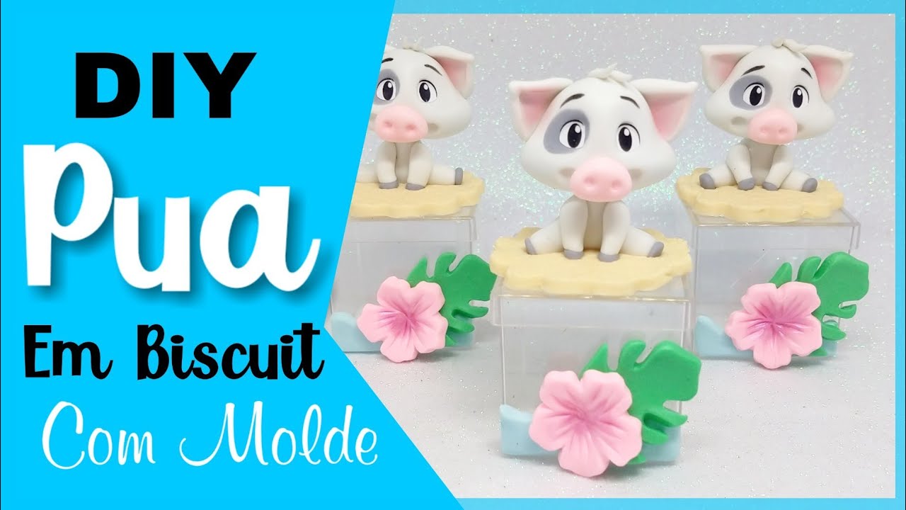 DIY - Pua #Moana em biscuit || com Molde || Pierre Marinho