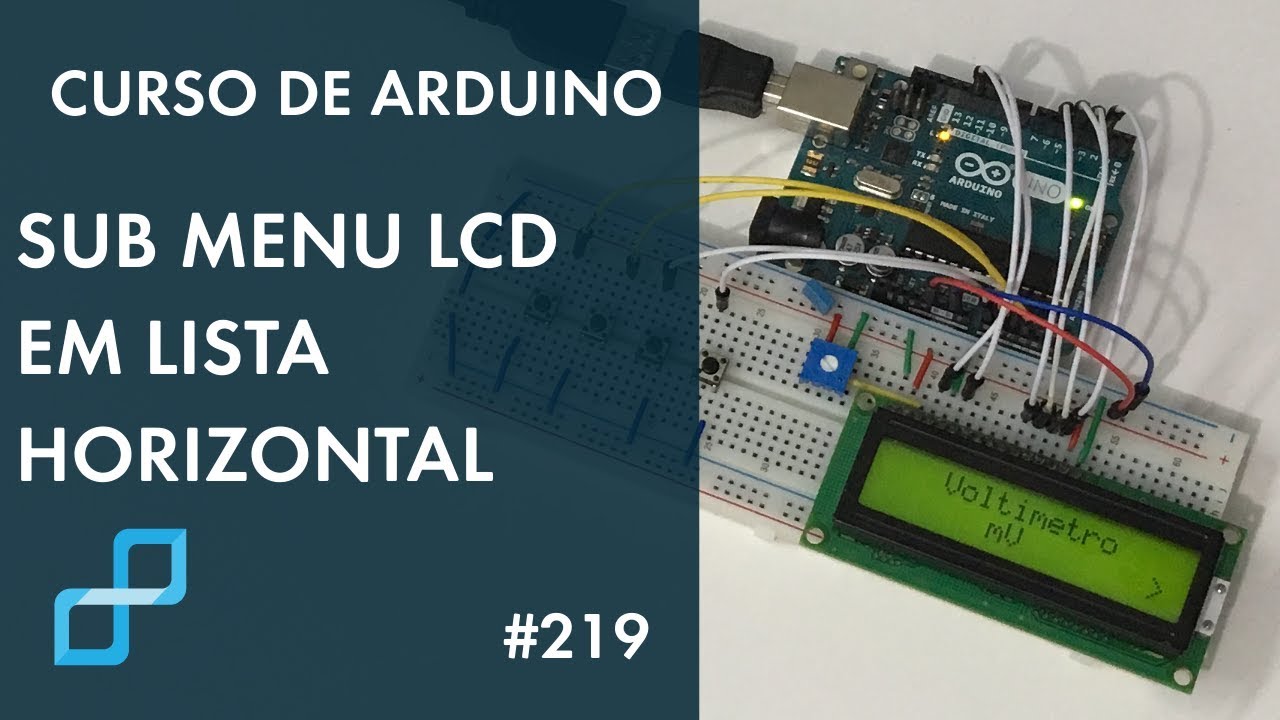 SUB MENUS EM LISTA HORIZONTAL | Curso de Arduino #219