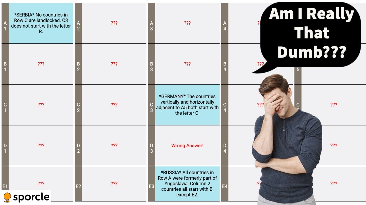 Am I Dumb? Or Is This Logic Puzzle Really Hard? Sporcle Edition
