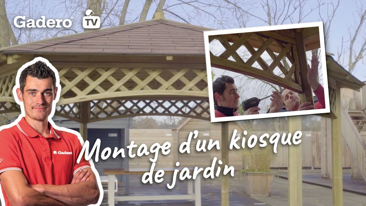 Montage d'un kiosque de jardin