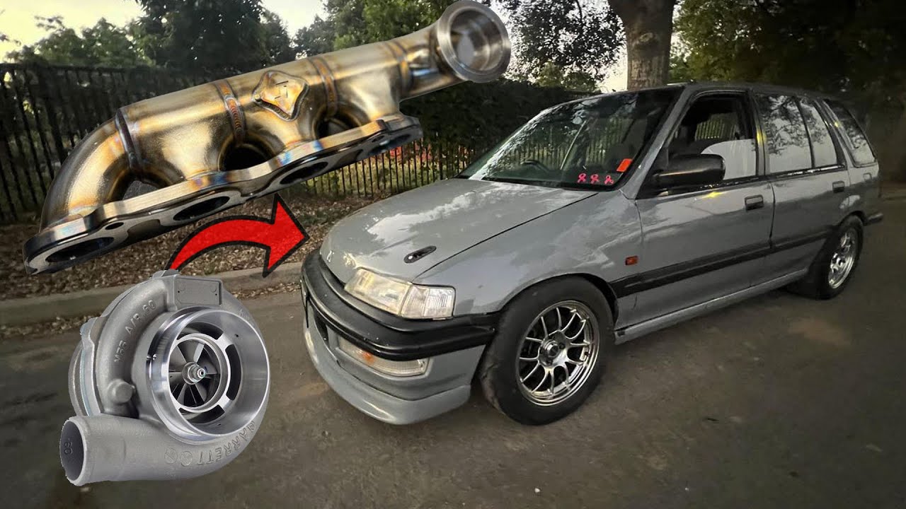 JUSTIG Log Rear TOPMOUNT Turbo Manifold  + Garrett GT3076R Install