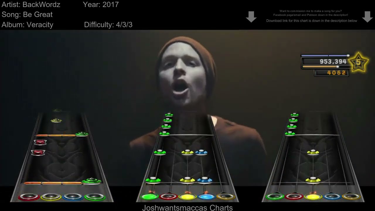 BackWordz - Be Great Clone Hero Custom Drum/Guitar/Bass Chart