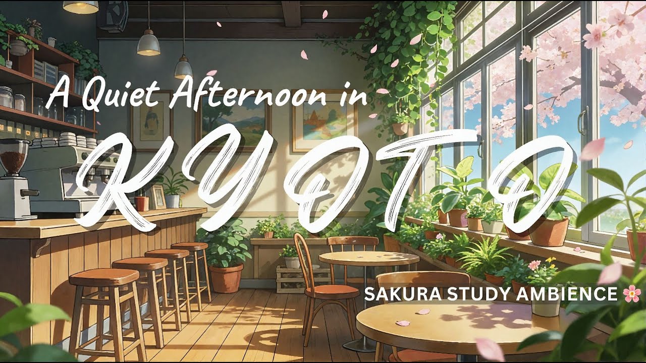 🍵 A Quiet Afternoon in Kyoto | Ghibli-Style Sakura Study Ambience 🌸