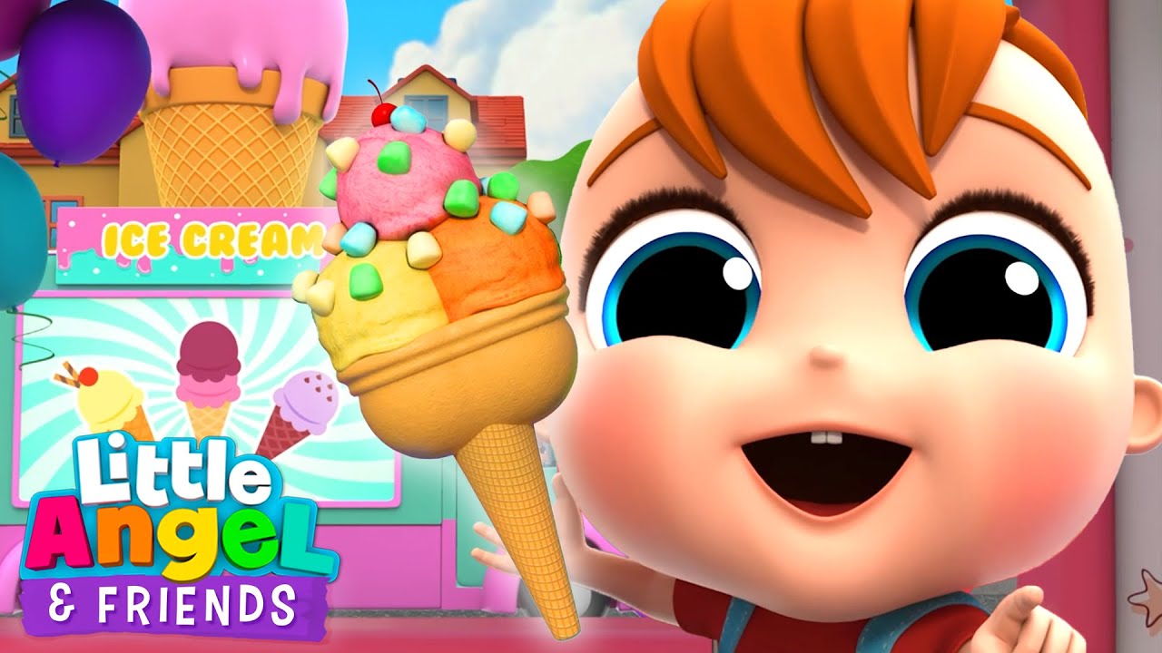 Wait Your Turn for Ice Cream Baby John | Ice Cream Song | Little Angel And Friends Kid Songs