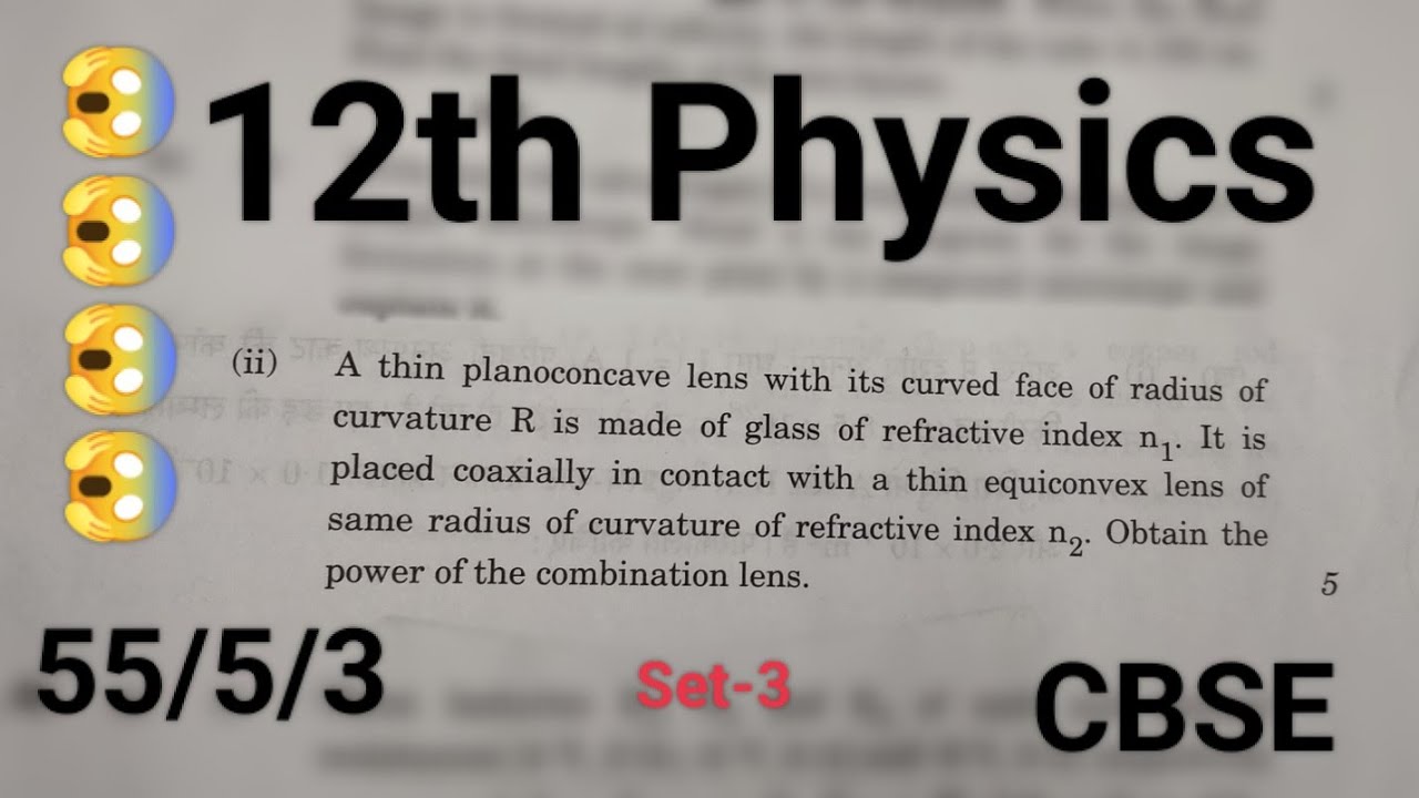 A thin planoconcave lens with its curved face of radius of curvature R is made of glass of
