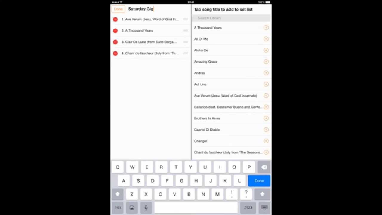 Sheet Music Direct for iPad: How to Create and Manage Set Lists