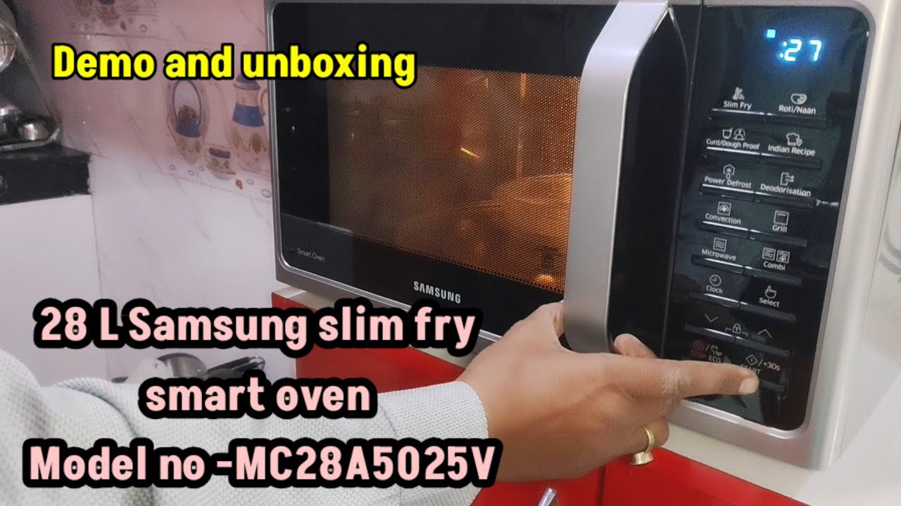 Samsung slim fry microwave oven demo. Samsung slim fry microwave oven review. Samsung oven review.