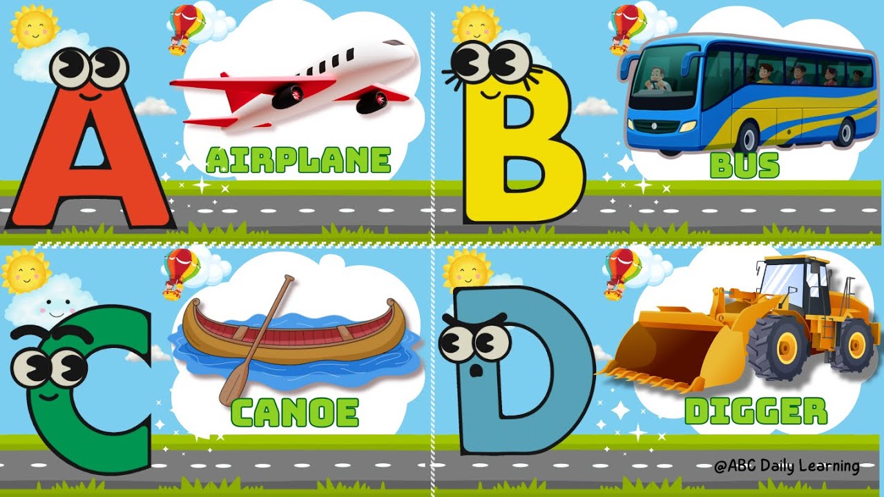 ✈️“Traveling Alphabet: Learning with Means of Transport” 🚗 | ABC Transport A to Z Vehicles for Kids