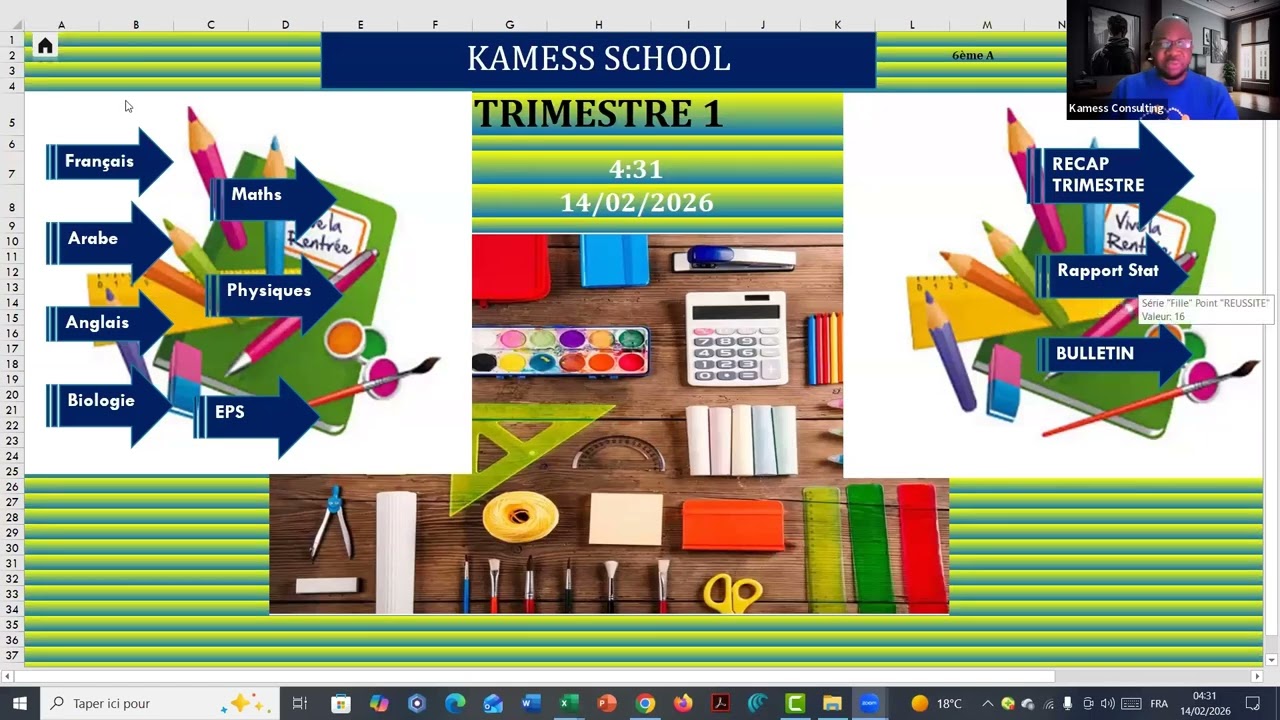 PRESENTATION OUTIL DE GESTION SCOLAIRE