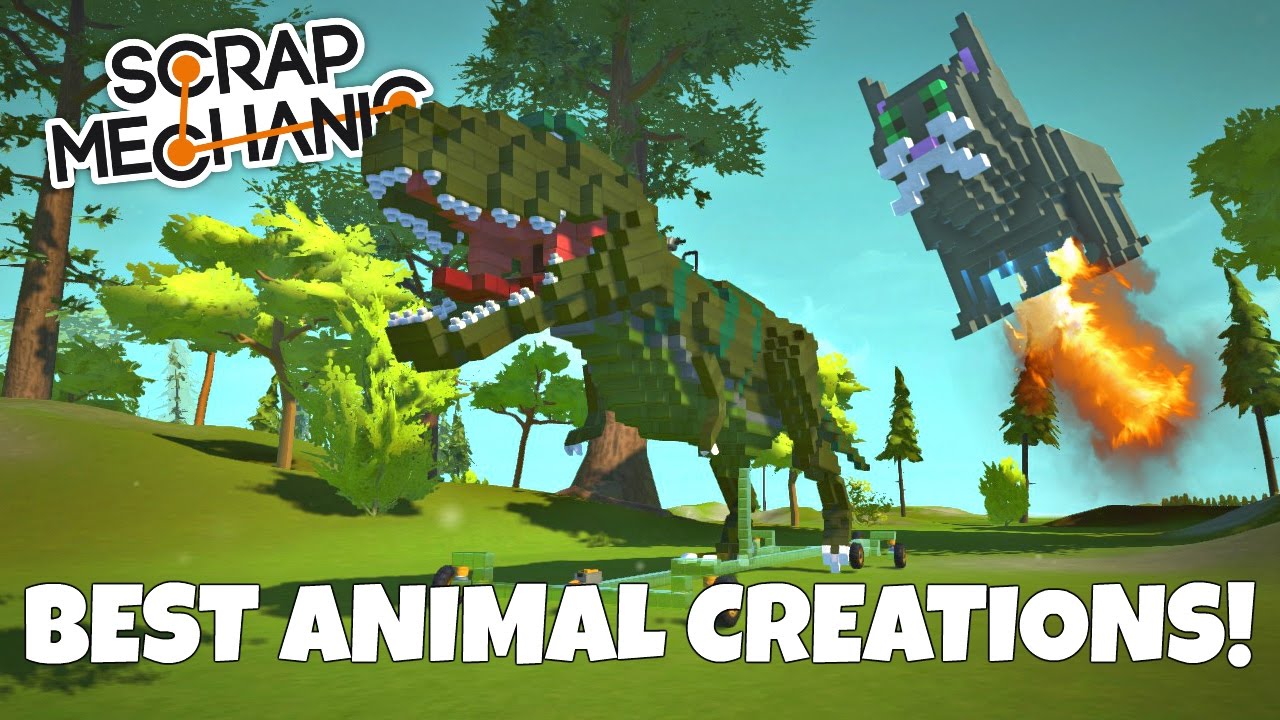 BEST ANIMAL CREATIONS! Scrap Mechanic Workshop Hunters - EP 4