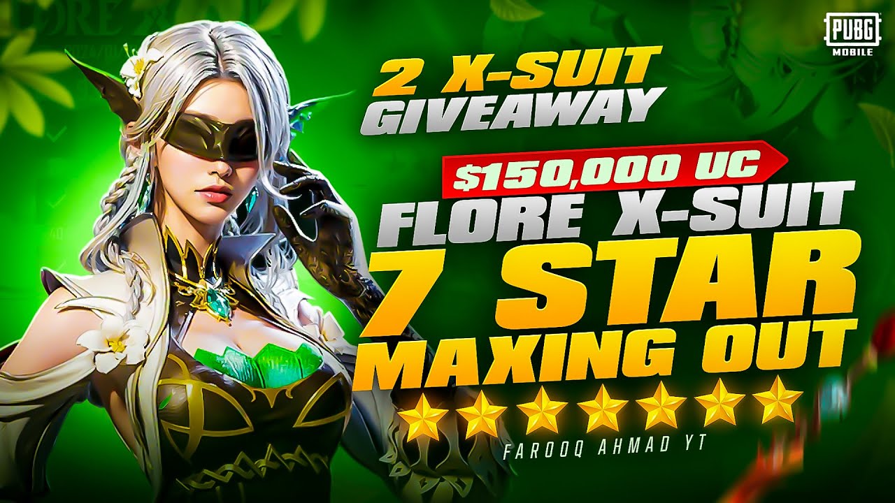 FIORE X-SUIT - 7 Stars⭐ Maxing out | 2 X-Suits Giveaway | 🔥 PUBG MOBILE 🔥