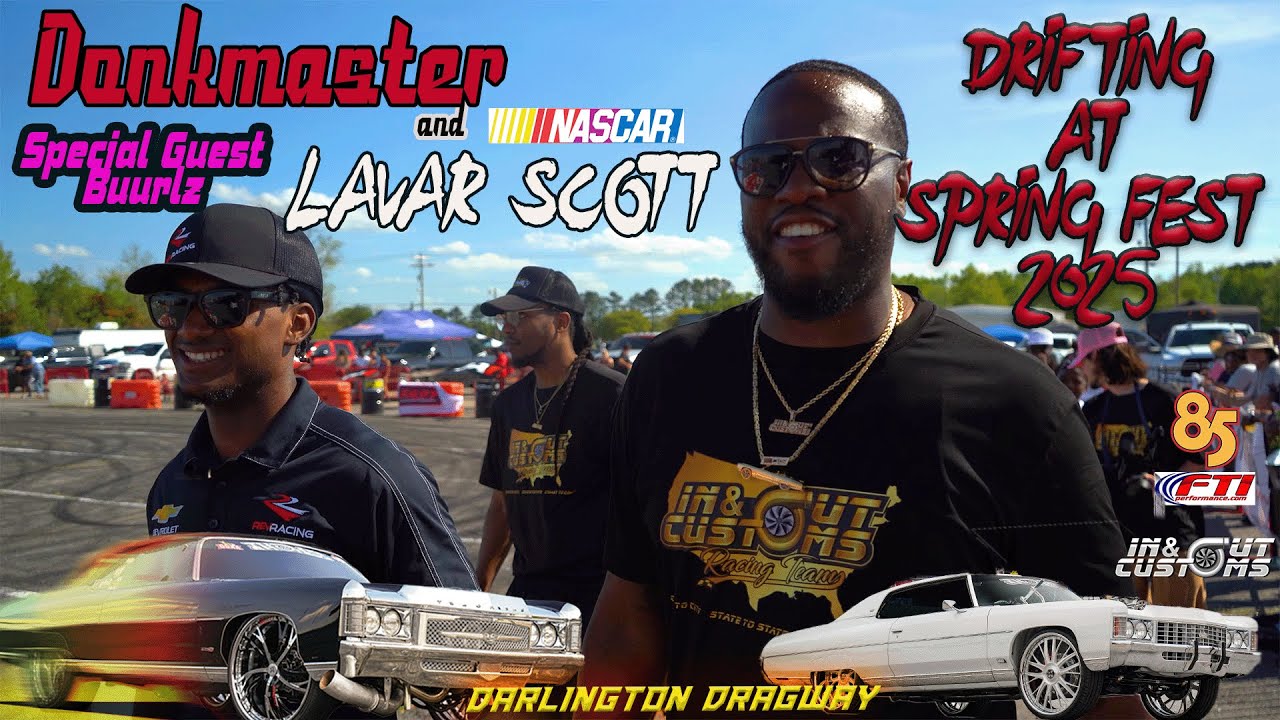 Donkmaster and Nascar's Lavar Scott Drifting at Spring Fest 2025 Guest Starring Buurlz