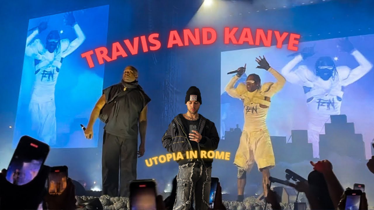 TRAVIS SCOTT BRINGS KANYE ON STAGE AT UTOPIA IN ROME!