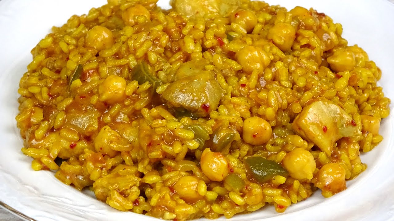 ARROZ CON POLLO Y GARBANZOS, En 30 Minutos! Fácil y Rico😋RICE WITH CHICKEN AND CHICKPEAS