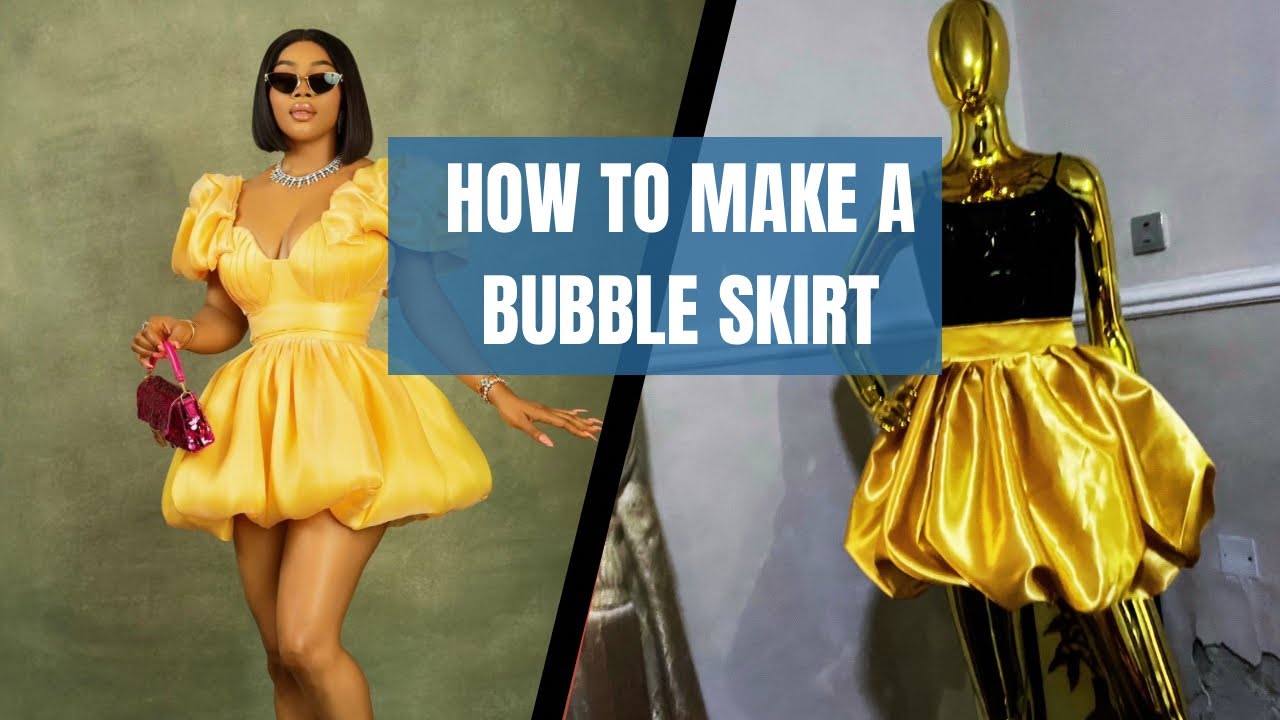 How to make a bubble skirt, balloon skirt. Sewing tutorial