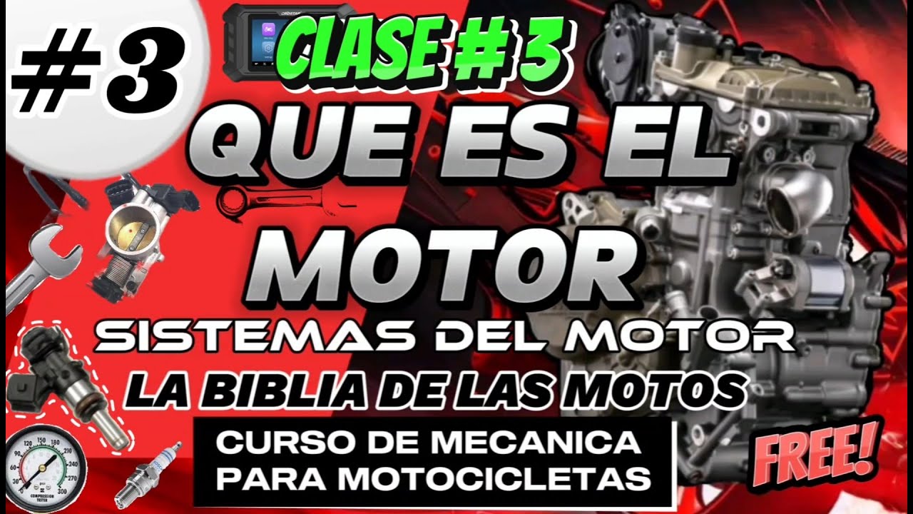 CLASE 3 / QUE ES EL MOTOR 🏍️/ SISTEMAS DEL MOTOR 🛠️/ 💯LA BIBLIA DE LAS MOTOS💯 / CURSO MECANICA MOTOS