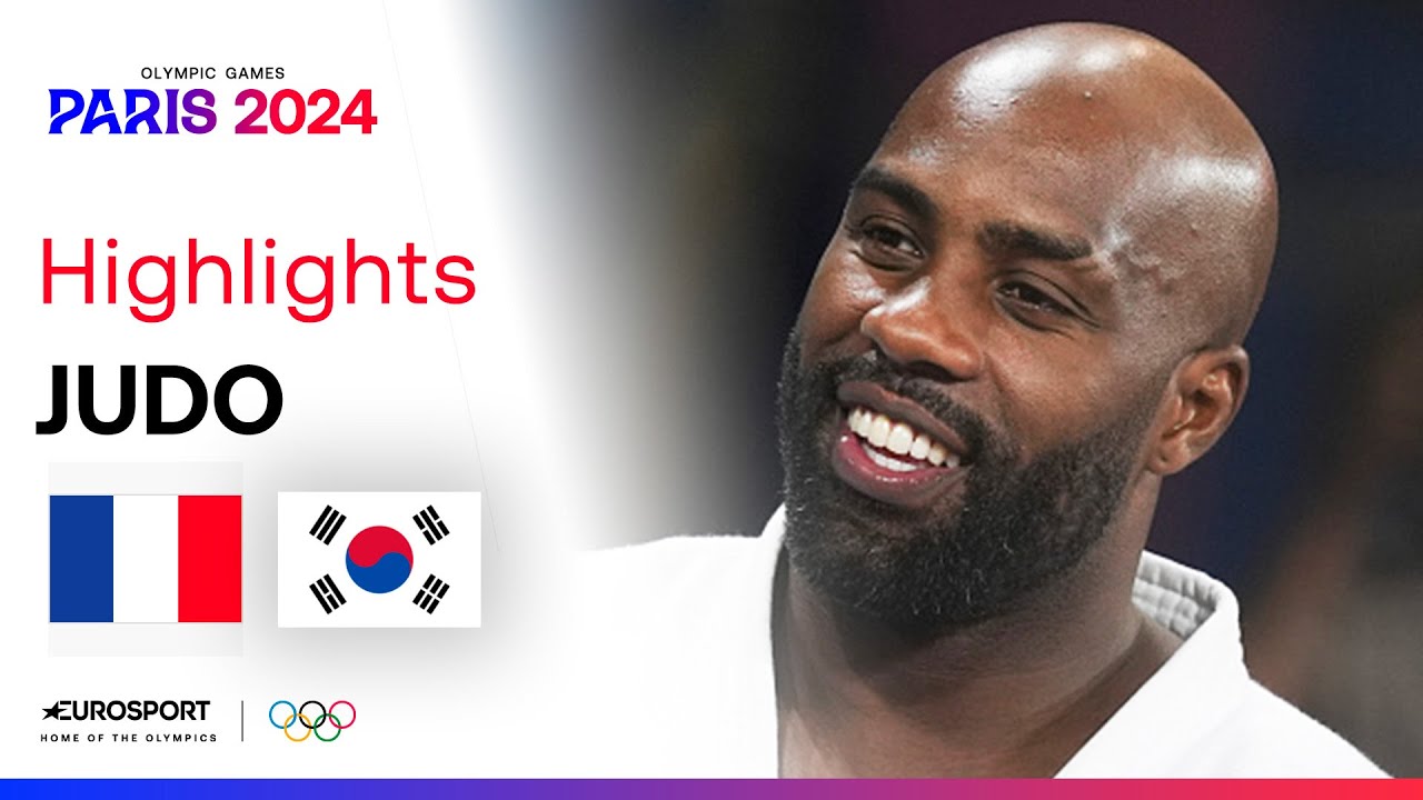 JO PARIS 2024 - Face &agrave; un Cor&eacute;en de 60 kg de moins, Riner qualifie la France pour le dernier carr&eacute;