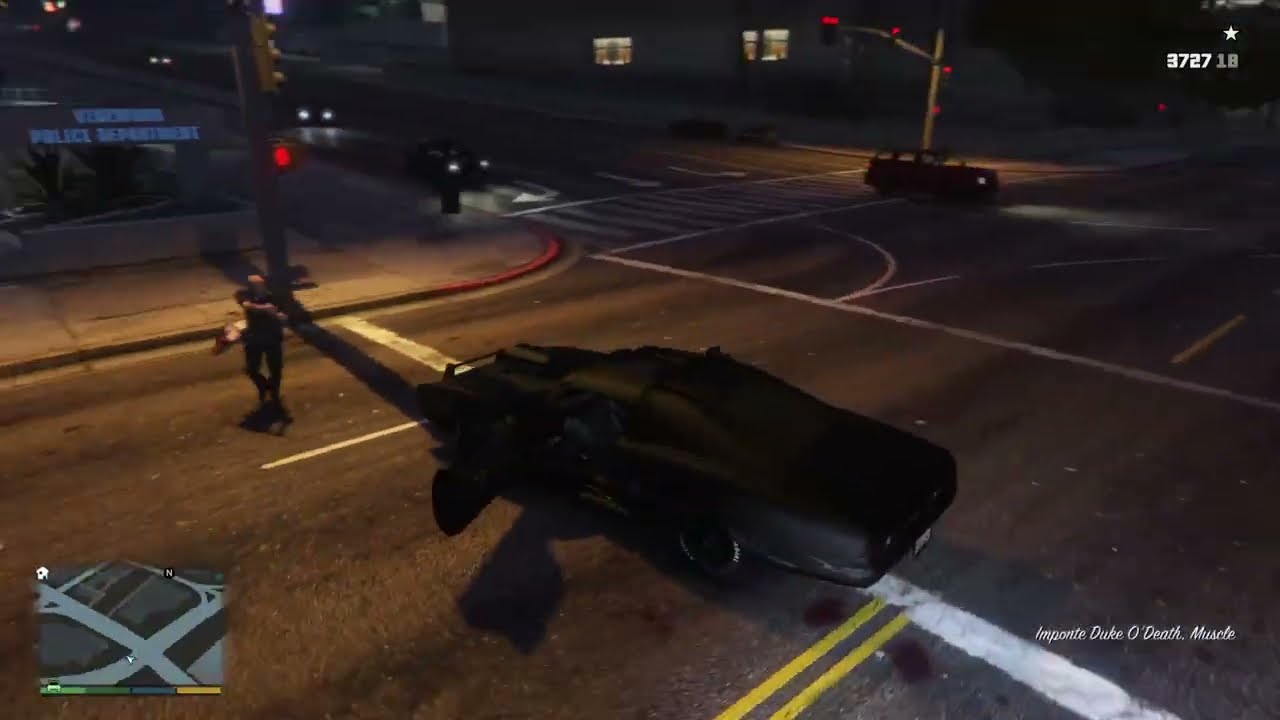 Grand Theft Auto V.  Duke O'Death Police Hot Pursuit.  The Girl is Gangster.