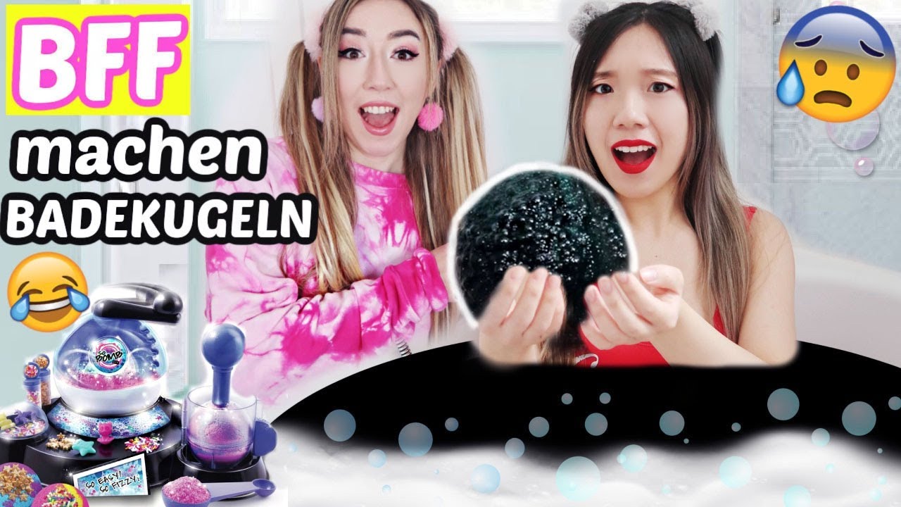 2 😂 🙈 DUMME BFF MÄDCHEN machen BADEKUGELN mit Badekugel Maschine selber **⚡️DIY geht SCHIEF⚡️**