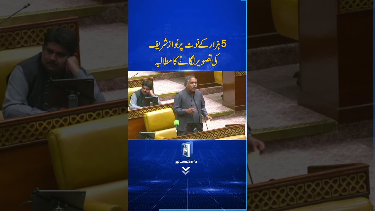 Nawaz Sharif Picture on Rs 5000 Note? PMLN MPA&rsquo;s Astonishing Demand in Punjab Assembly #sunonewshd