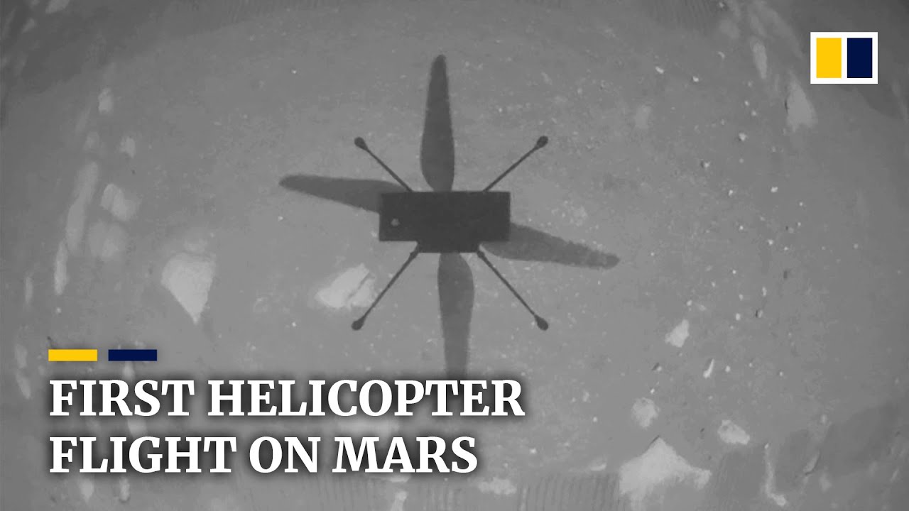 Nasa&rsquo;s Ingenuity helicopter makes historic first flight on Mars