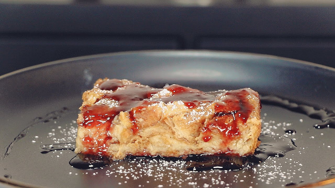 Peanut Butter and Jelly Bread Pudding | Anything but Authentic