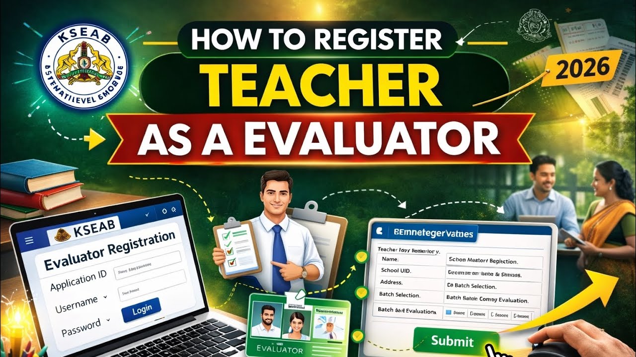 How to Register for New Evaluator in KSEAB | Evaluator Registration process in KSEAB 