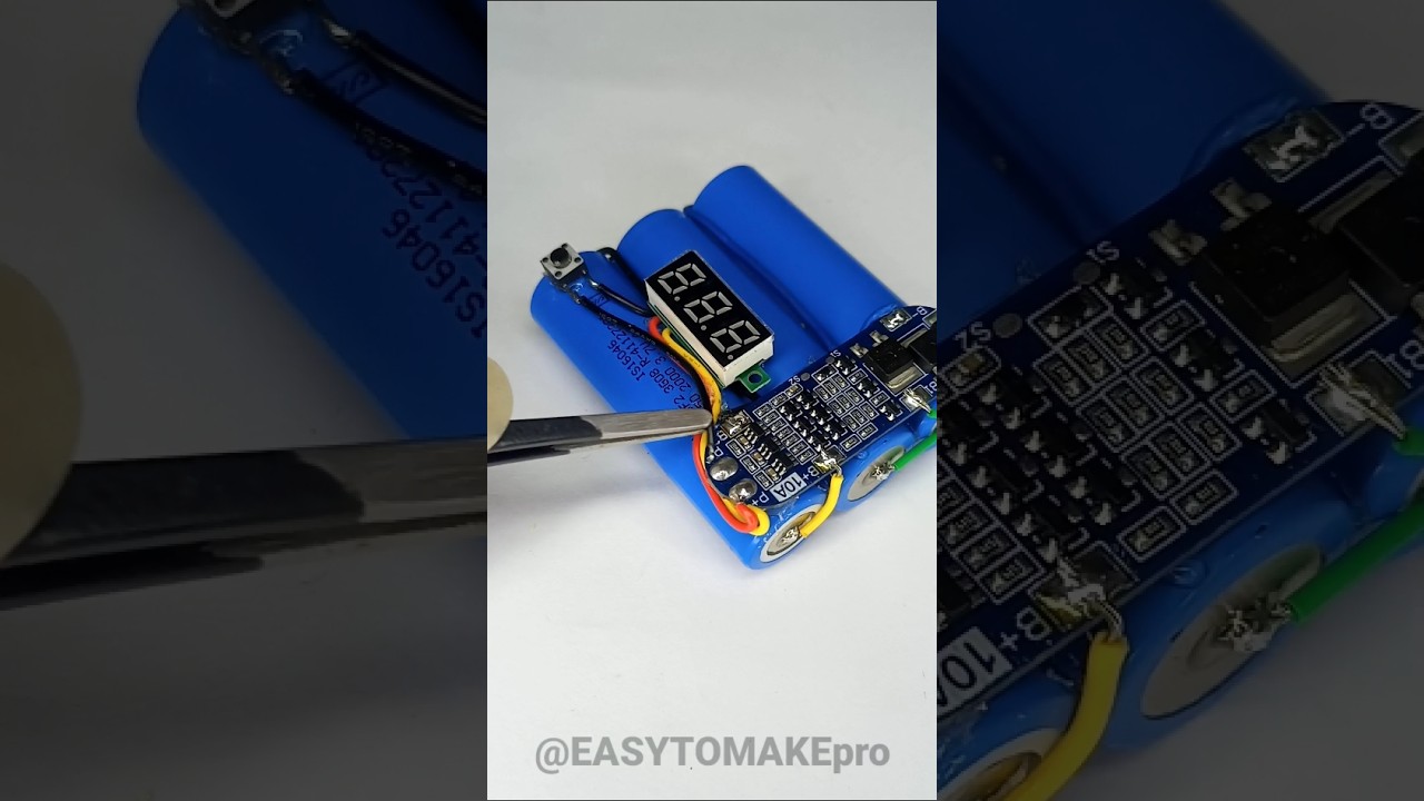 DIY 12V Rechargeable Battery Making #shorts #diy #trending #science #electric