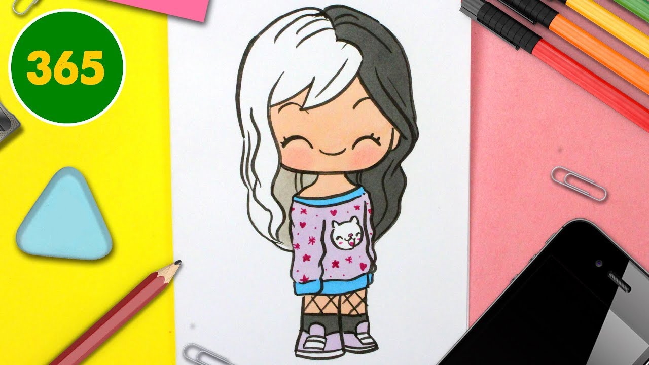 COMMENT DESSINER UNE FILLE KAWAII – Dessins kawaii facile