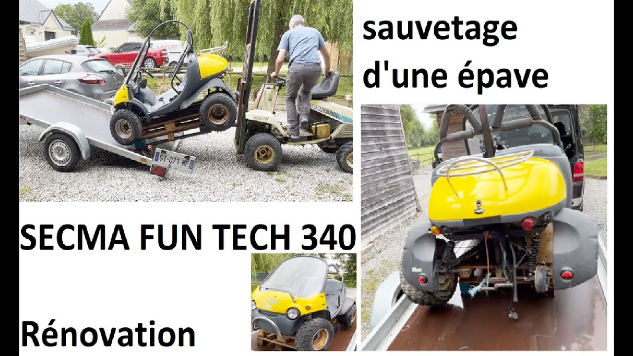 SECMA FUN TECH 340, rénovation quad buggy en panne, essai réglage