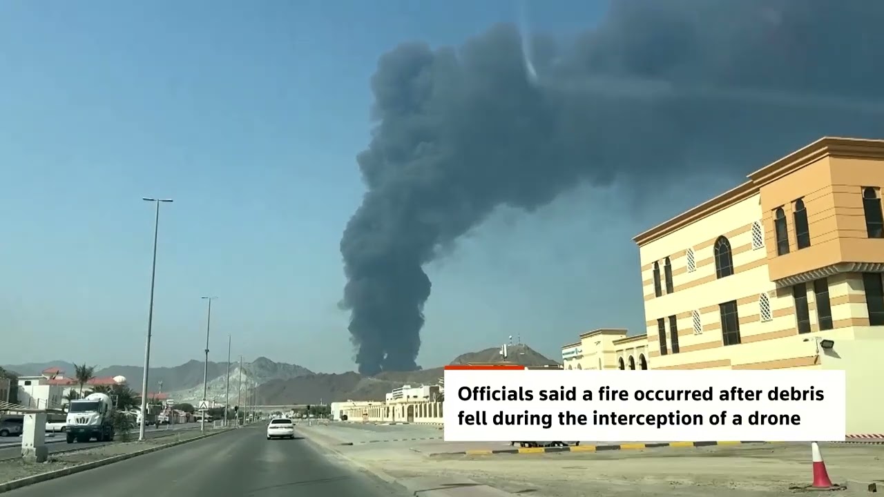 Smoke rises over major UAE energy hub