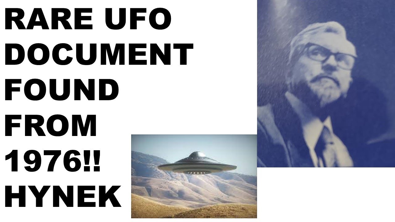 RARE! UFO document found! Dr. J. Allen Hynek 1976