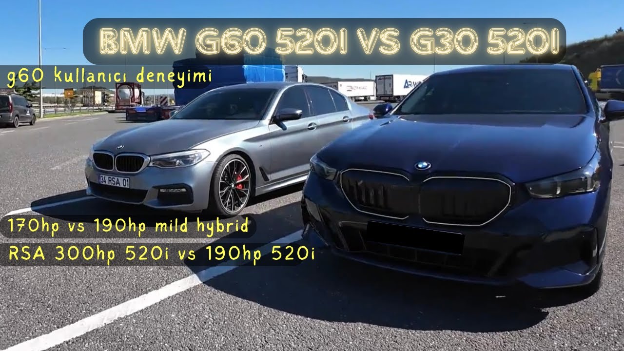 BMW G60 520i vs G30 520i rolling (stock vs @RSAMotorsports Tune ) | G60 Kullanıcı İzlenimleri